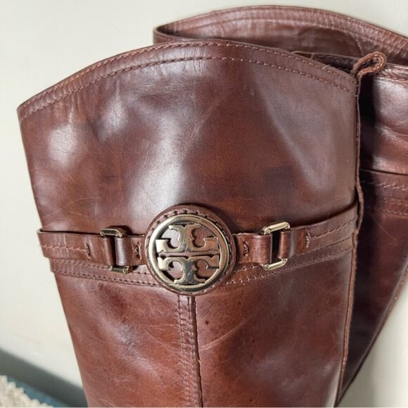 Brown Leather Knee-High Boots - Picture 3 of 13